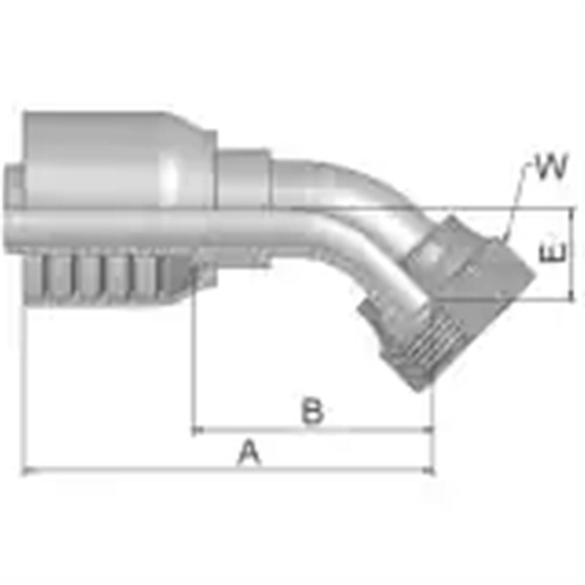 Embout à sertir PARKER ORFS 1 7/16 - 45° - Série 70 1J770-16-16-SM