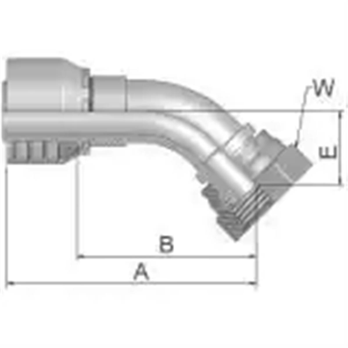 Embout à sertir PARKER BSP 1 1/4 - 45° - Série 48 1B148-20-20