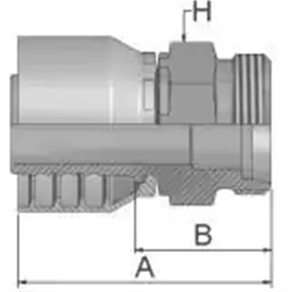 Embout à sertir PARKER L 15 - Mâle - Série 48 1D048-15-6